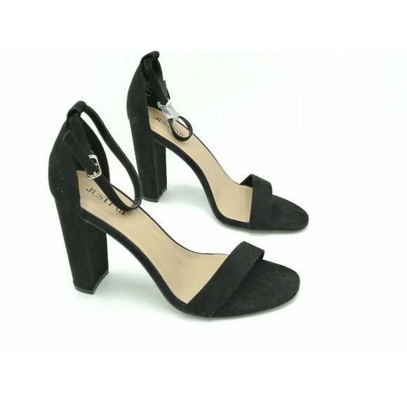 JUSTFAB Lorelai Faux Suede Ankle Strap Heels - Picture 3 of 12